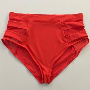 Adore Me Red High-Waisted Bikini Bottom